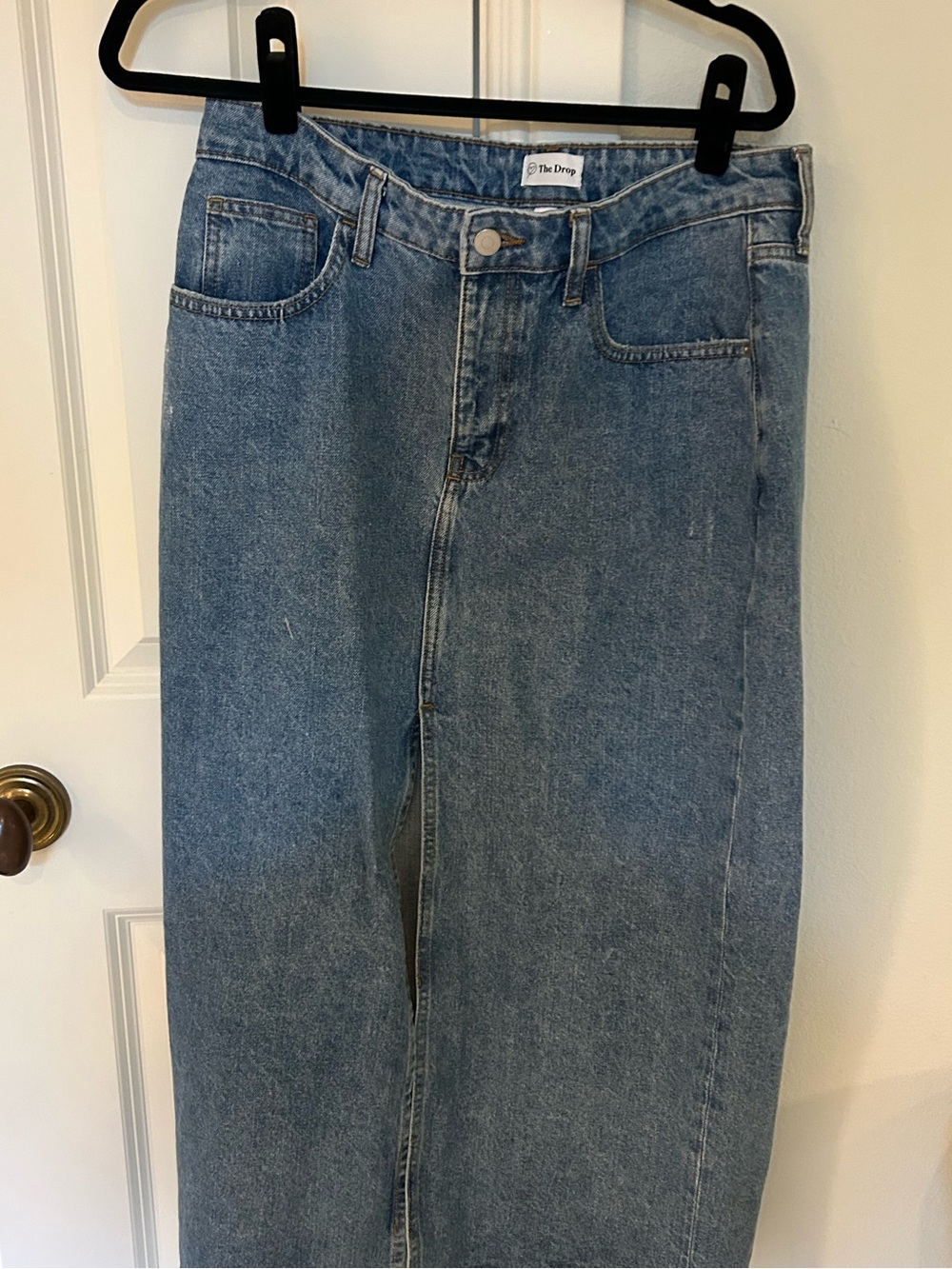 The Drop Denim Midi Skirt